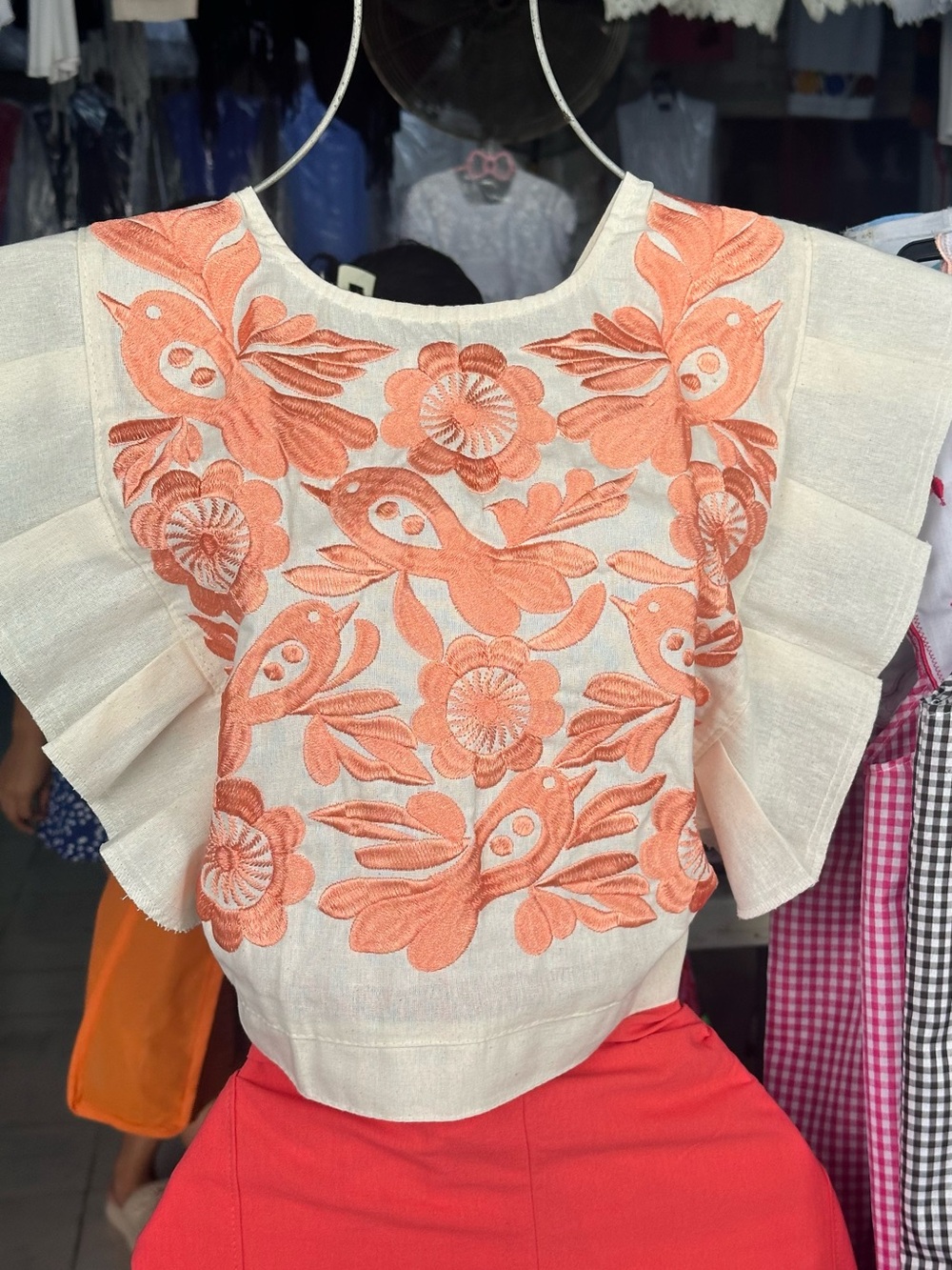 Embroidered Mexican Women's Guayabera! One Size!!